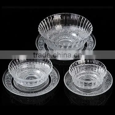 Round Cheap Glass Dinner Set Glass Bowl and Glass Plate for Feast Wedding photo-6