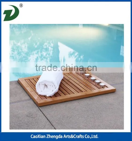 Fancy Bamboo / Wooden Bath Mat / Shower Floor / Shoe Tray photo-3