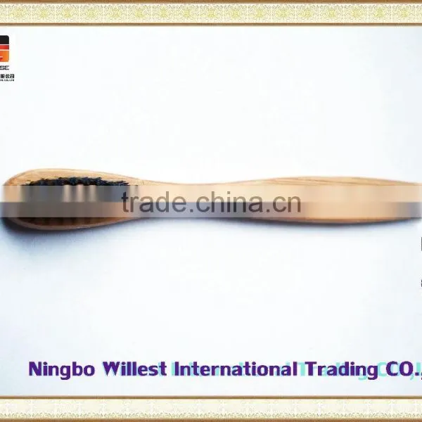 Hotel Disposable Oval Bristle Bamboo Handle Toothbrush photo-4