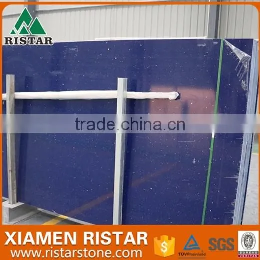 Artificial Stone Crystal Blue Quartz Slabs photo-2