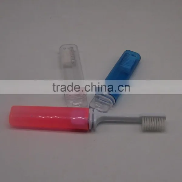 Transparent Own Design Foldable Toothbrush Becautiful Colours Tub photo-5