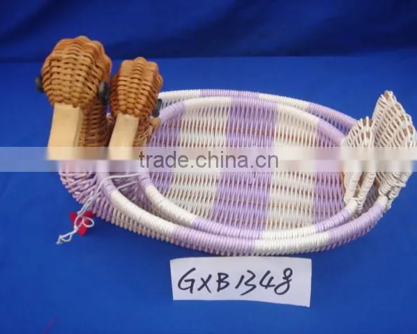 Plastic Rattan Storage Basket Animal Shape Basket Popular Design photo-3