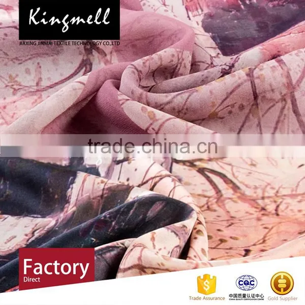 Custom Fashion 100% Pure Silk Fabric Transparent Silk Georgette Fabric photo-2