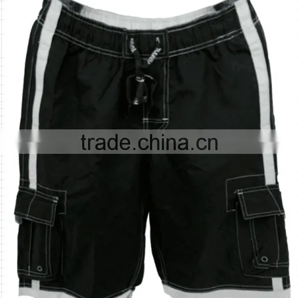 Three Pocket Simple Men Casual Board Shorts With Rope photo-3