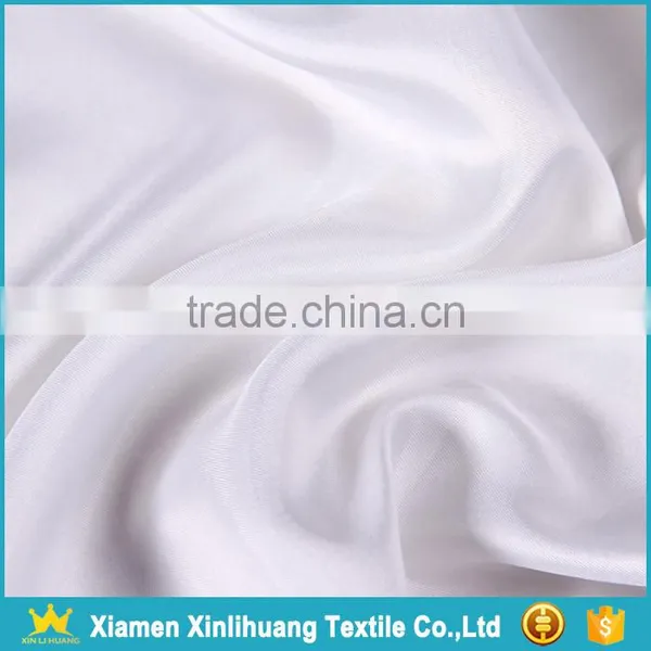 Competetive Price 50Dx75D White Color 100% Polyester Plain Satin Fabric photo-2