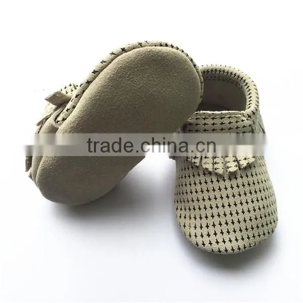 Leather Moccasins Suede Shoes Infant Baby Shoes photo-2