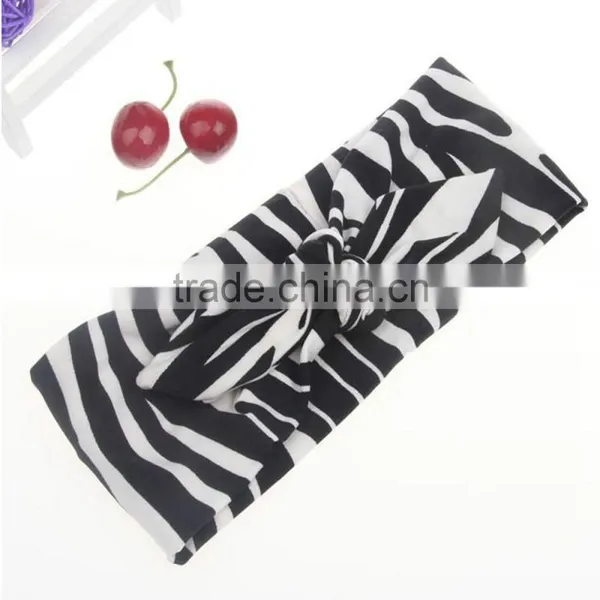 Fashion Zebra And Leopard Cotton Elastic Headband,Bow Knot Headband photo-6
