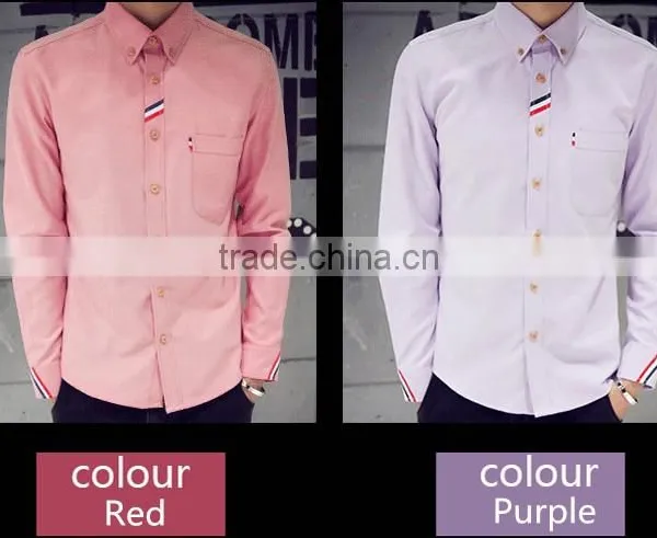 Decorated Pocket High Quality Oxford Shirts Autumn Shirts for Man Casual Shirts photo-4