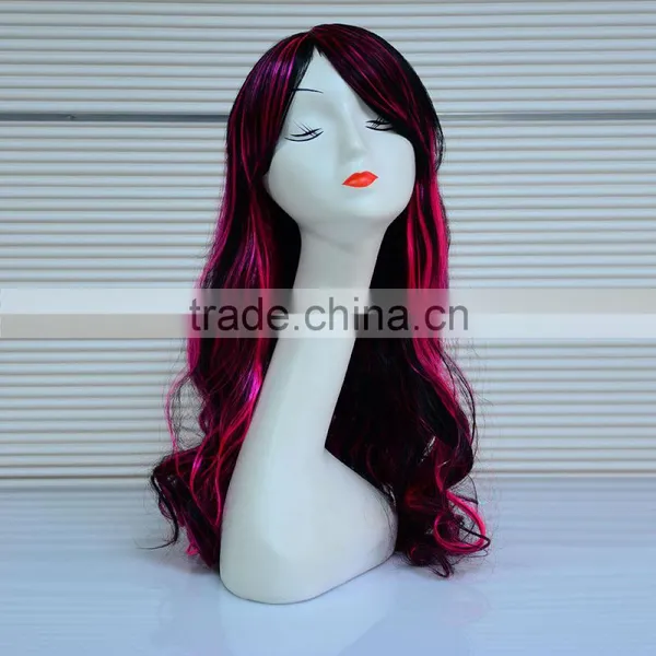 Heat Resistant Synthetic Fiber Ombre Wig,Natural Scalp Synthetic Hair Wig photo-6