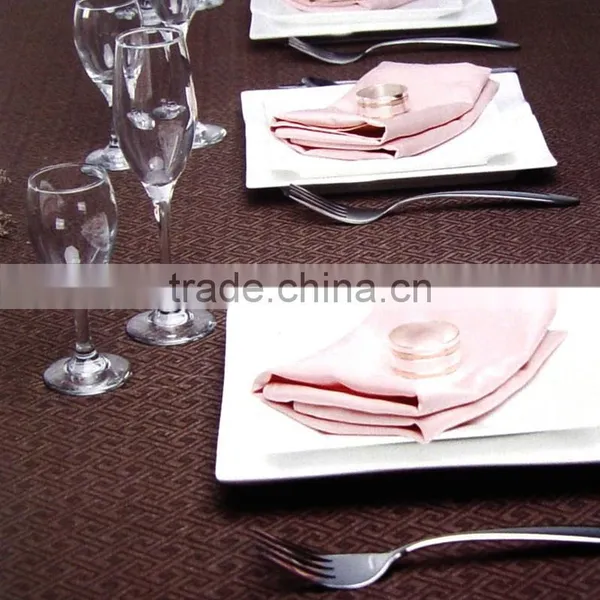 Wholesale Customized Table Linens Polyester Jacquard Round Black TableCloths Damask Cloth Table Covers photo-4