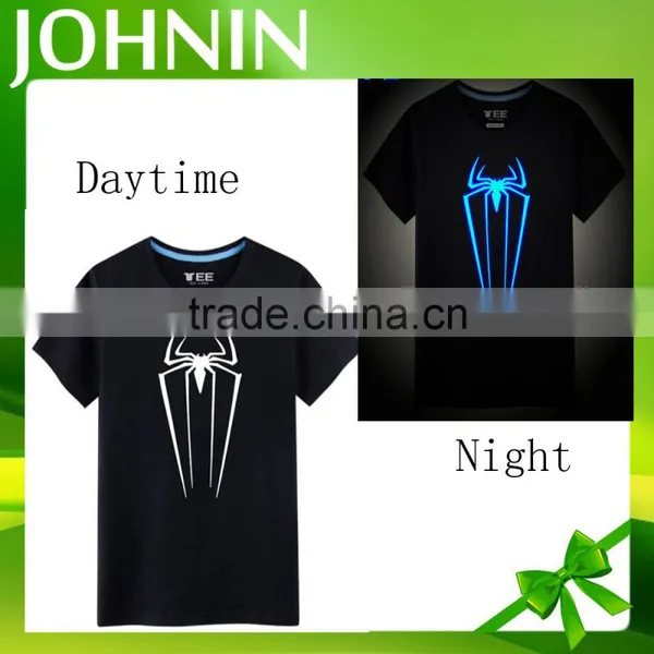 Wholesale Custom Cotton Hero 3D Graph Glow in the Dark T-shirt photo-2