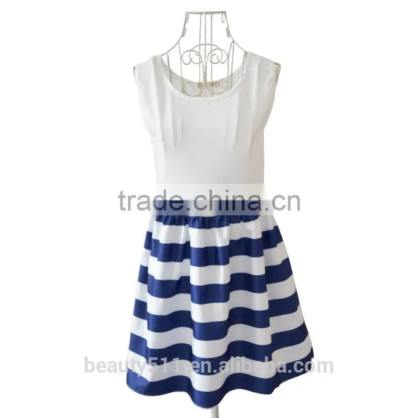 Summer Women Clothes Balloon Style Sexy Dresses Woman Ball Gown Cotton Fashion Stripe Party Dress SD71 photo-2
