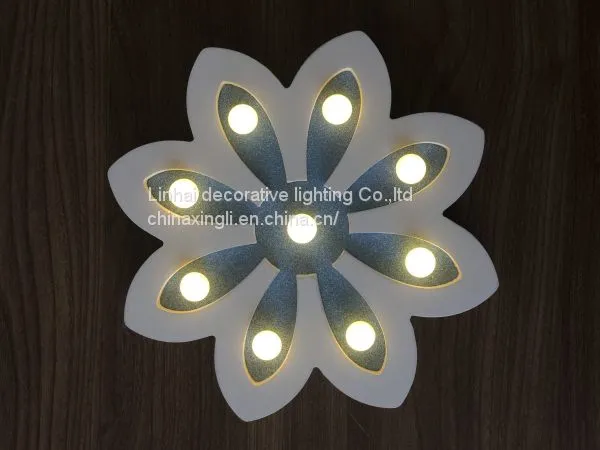 Light Blue Color Flower Night Light