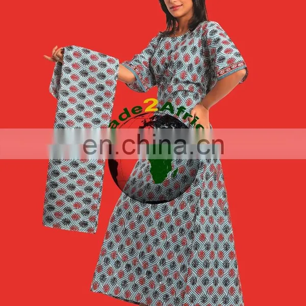Womens Boubou Caftan African Prints Floral Printted Maxi Dress photo-2