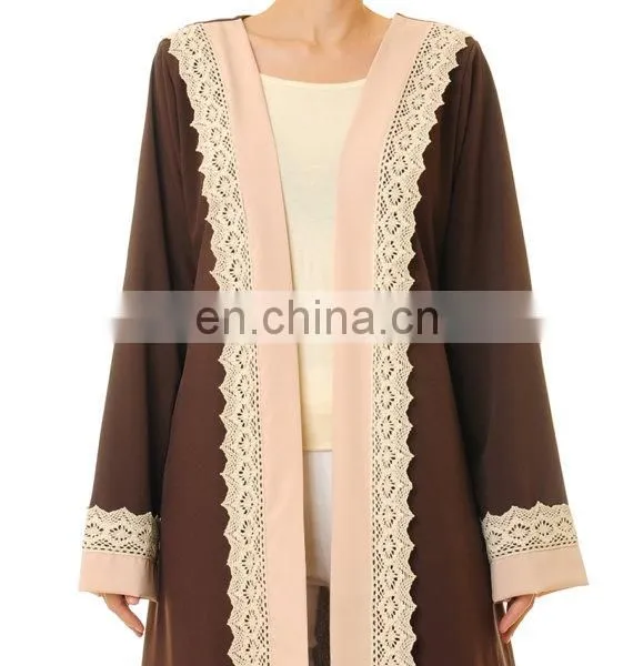 2017 New Design Wholesale Dubai Abaya Islamic Clothing Kimono Open Front Muslim Women Abaya photo-3