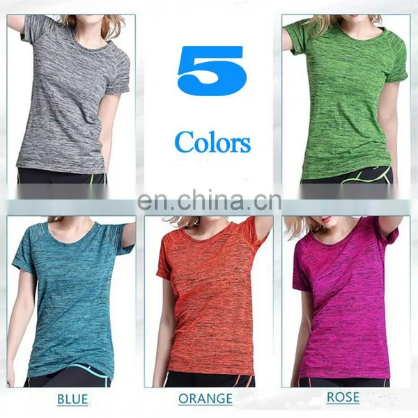 Quick-drying Sport Short Sleeves Breathable Colorful T-shirt Fitness & Yoga Wear photo-6