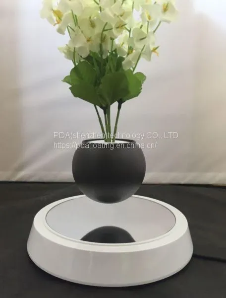 New Round Base Magnetic Floating Levitate Bottom Air Bonsai Flower Pot Planter photo-2