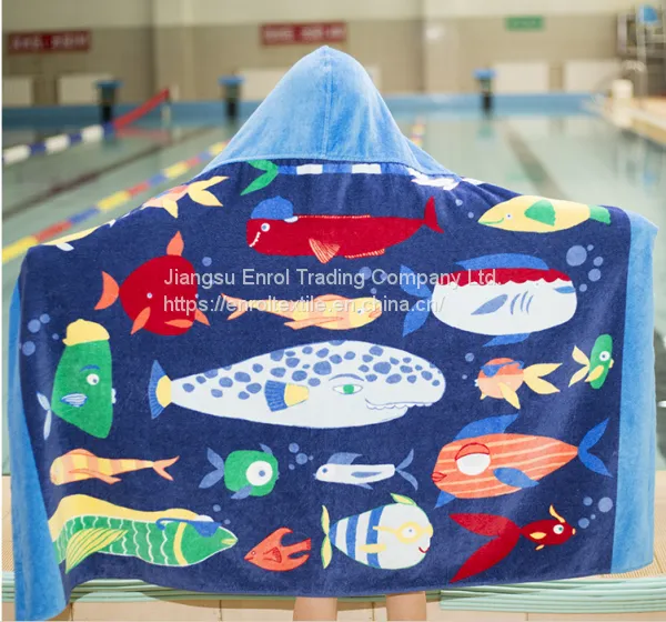 100% Cotton Children's Hooded Beach Towel Hot-sale in Amazon photo-4