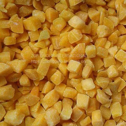 Frozen Diced 10mm Yellow Peach IQF
