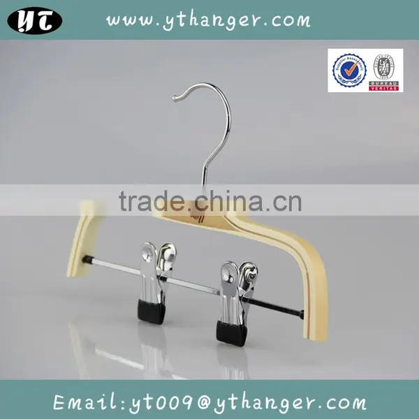 HA6888 Cheap Laminated Wood Hanger Coat Hanger With Clips photo-4