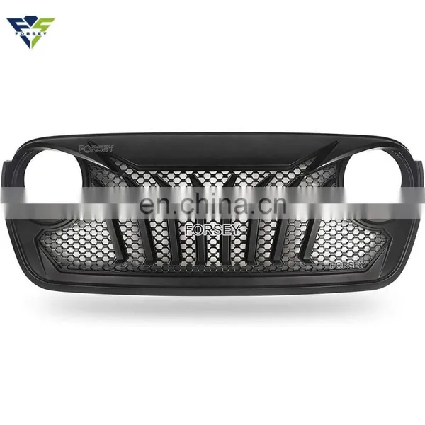 ABS Front Grille For Jeep Wrangler JL 2018+ Plastic Grille Modified Car Accessories