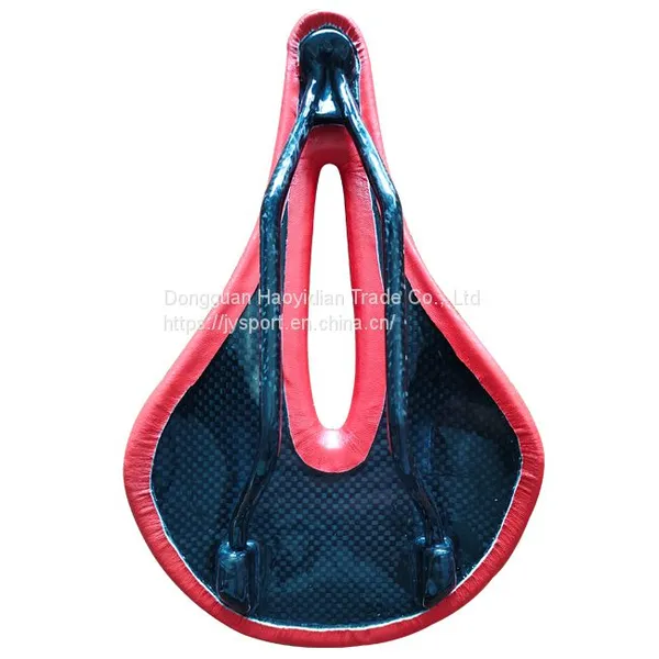 Carbon Bike Saddle Graphite Bicycle Saddle OEM Custom Logo Factory Hot Selling Wholesale Cs143 Red photo-2