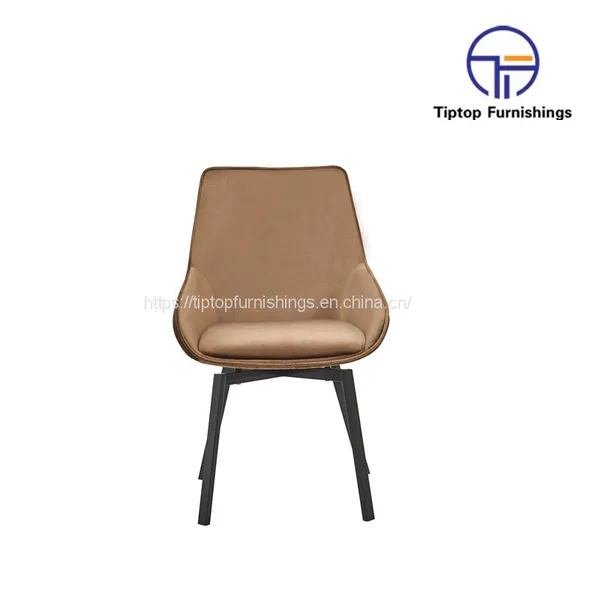 Tiptop Luxury Modern Silla Rosa Pink Arm Chair Cafe Restaurant Makeup Dining Room Funiture Velvet Dining Chair photo-2