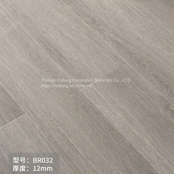 Antique Gray Laminate Floor Yoga Studio Beauty Slimming Body Slimming Chain Agency 12mm Real Wood Grain Composite Wood Flooring photo-5