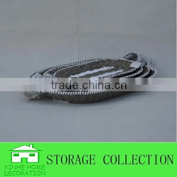 Set of 4 Cheap Handwoven Paper Rope Baskets photo-3