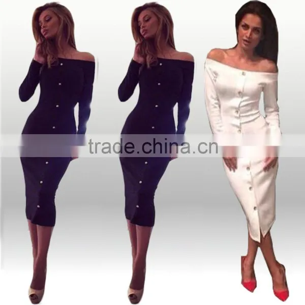 Fashion Sexy Dress Single Breasted Evening Dress Sexy Free Prom Dress photo-2