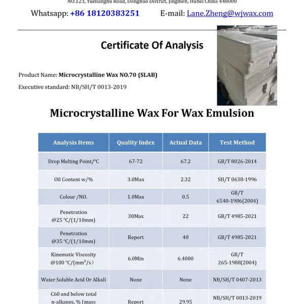 Microcrystalline Wax For Wax Emulsion photo-2
