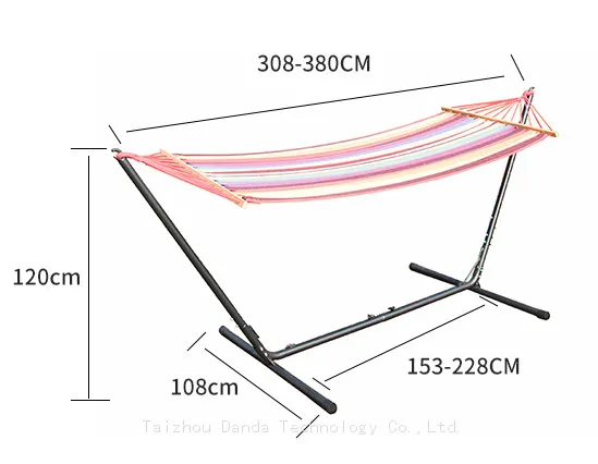 White Powder Coated Heavy Duty Outdoor Hanging Hammock Stands Garden Patio Hammock Chair Portable Household Steel Frame Rattan photo-2