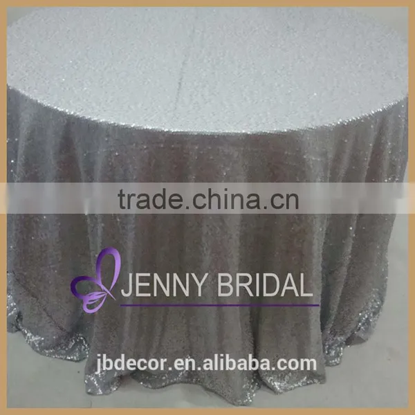 SQN#54 Jenny Bridal Wholesale Matte Pink Beaded Sequin Wedding Table Cover photo-6