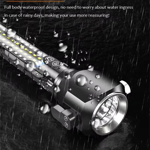 Multi Functional Car Emergency Hammer Flashlight Beep Alarm Belt Cutter Powerful Safety Hammer Torch Light photo-5