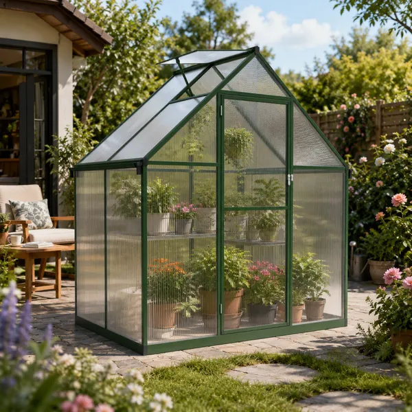 LERYOU Custom Aluminum Polycarbonate Garden Greenhouse Kit for Wholesale