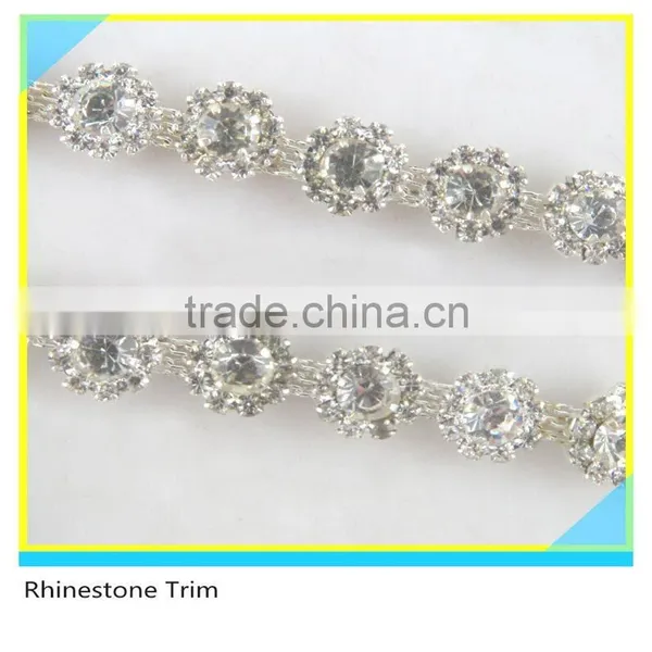 Fabulous 888 Crystal Rhinestone Pearl Silver Chain For Wedding Decoration photo-5