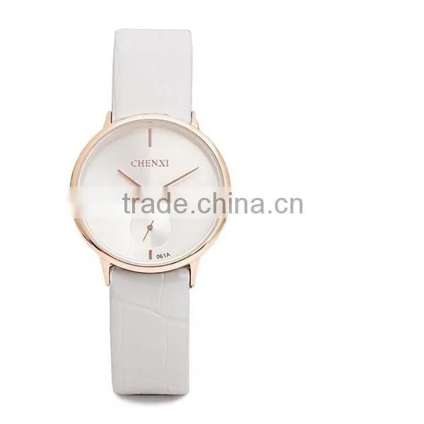 2016 Men Quartz Stainless Steel Back Geniune Leather Wrist Watch photo-2