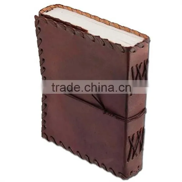 2016 Handmade Top Grade Real Leather Diary With String photo-3