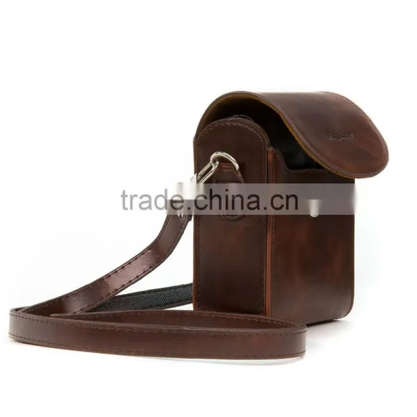 2016 Factory Vertical Protective Dark Brown Leather Camera Case photo-2