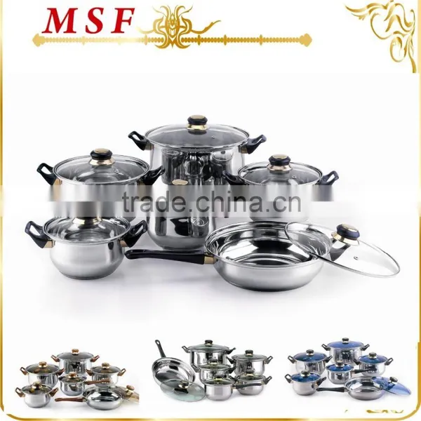 MSF-3020-Green Wholesale Cheap Prices for the 12pcs Stailess Steel Cookware Set Capsulated Bottom Not Used on Induction Cooker photo-3