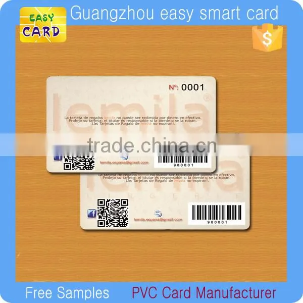 Higt Quanlity PVC Gift Card With Barcode photo-3