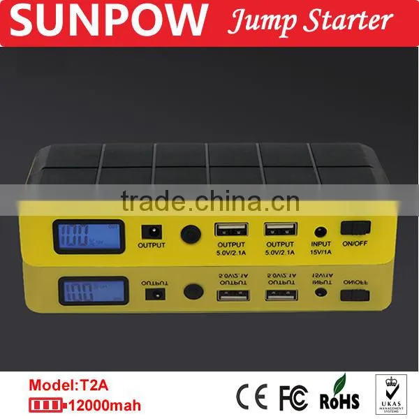 Sunpow 12v 12000mah High Capacity Double Usb Hot Selling Jump Start Booster All in One photo-6