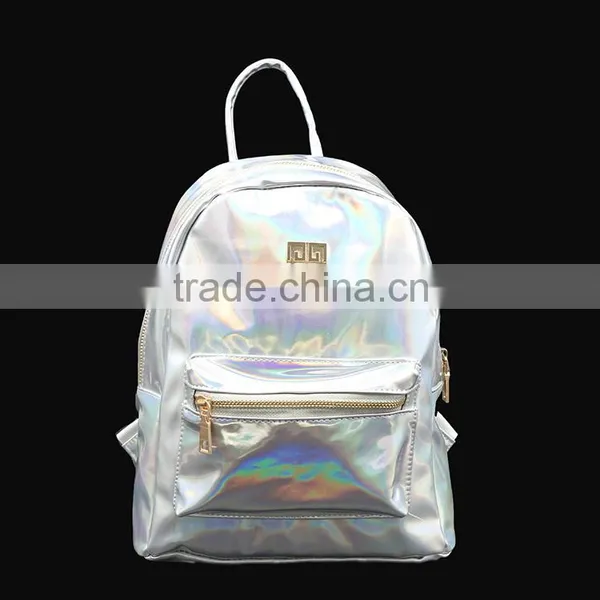 Stylish Reusable Backpack Bag Laser PU Leather Backpack Quality Choice photo-2