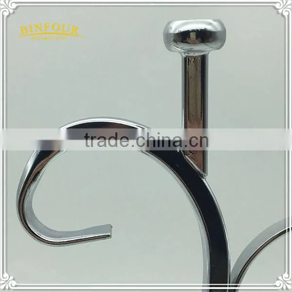 Silver Chrome Candlestick Metal Wedding Decoration Candle Holder photo-3