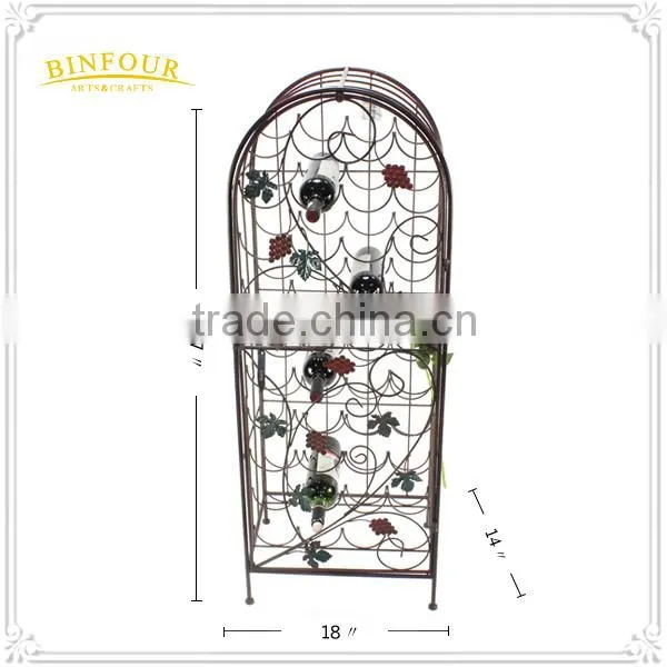 Customized Floor Standing Display Rack Metal Wine Rack Cabinets photo-2