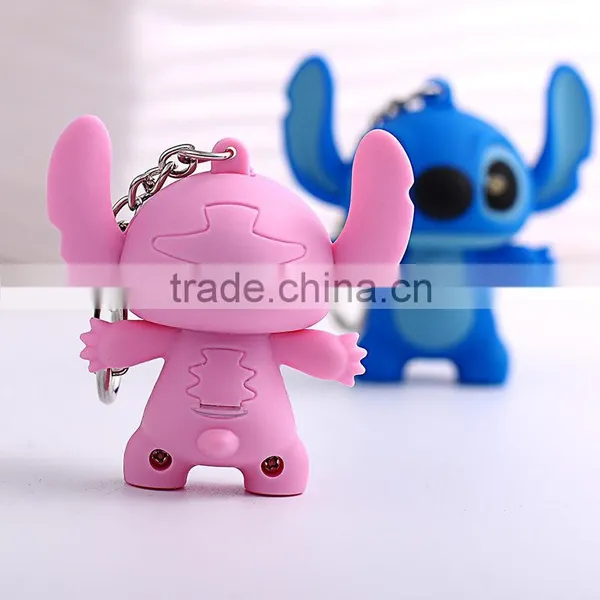 Wholesale Stitch LED Light Flash Keychain With Sound photo-2