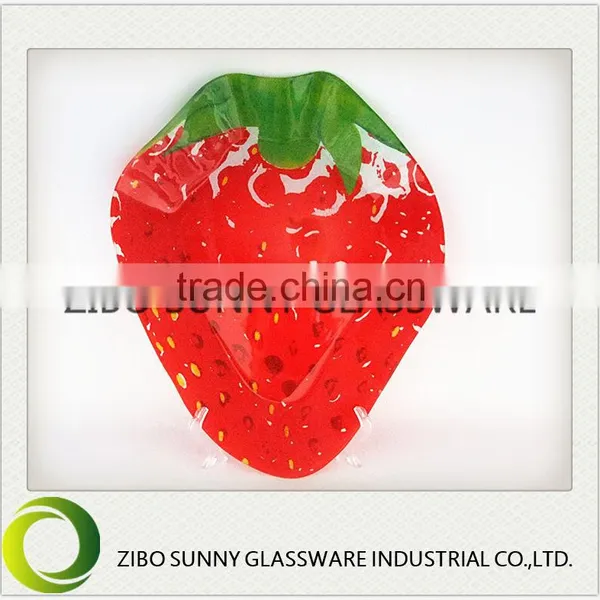 Temptation of Strawberry Fruit Series Glass Plate photo-4