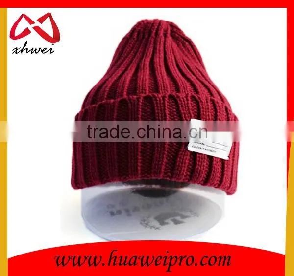 Wholesale Custom Handmade Beanie Hat With Woven Label 100% Acrylic Long Beanie photo-4