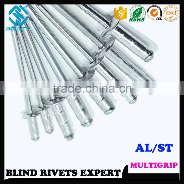 HIGH QUALITY FACTORY DOME HEAD ALU/ST MULTIGRIP POP RIVETS photo-6
