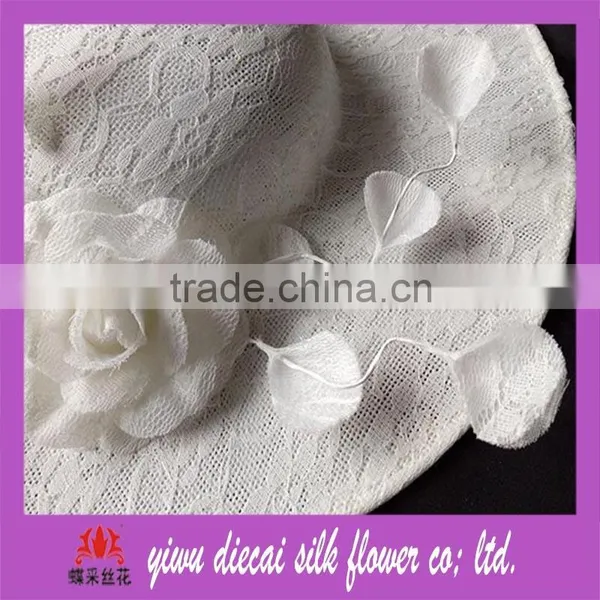 Hot Butterfly Flower With Rhinestone Decoration Lady Sinamay Hat photo-4